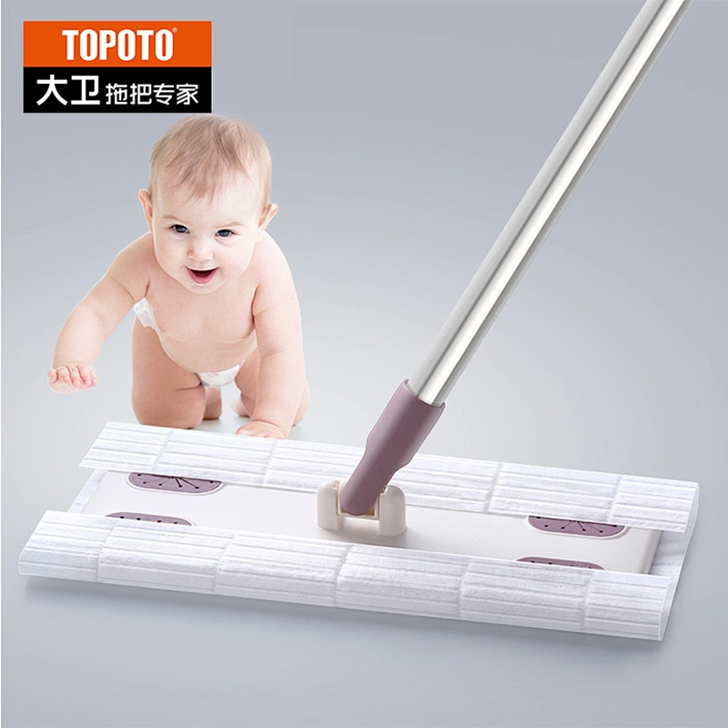 TOPOTO House Cleaning Telescopic Super Large Microfiber Disposable Mop Flat Mop