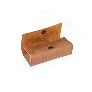 Soft leather sunglasses case