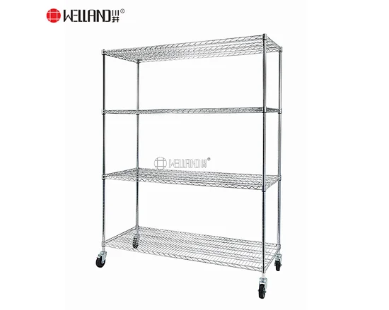 wire shelving with wheels