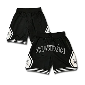 Custom embroidery basketball shorts with pockets mesh basketball team shorts