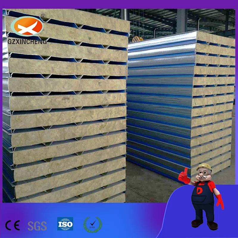Color Steel Rock Wool Sandwich Panel for High Clean Room