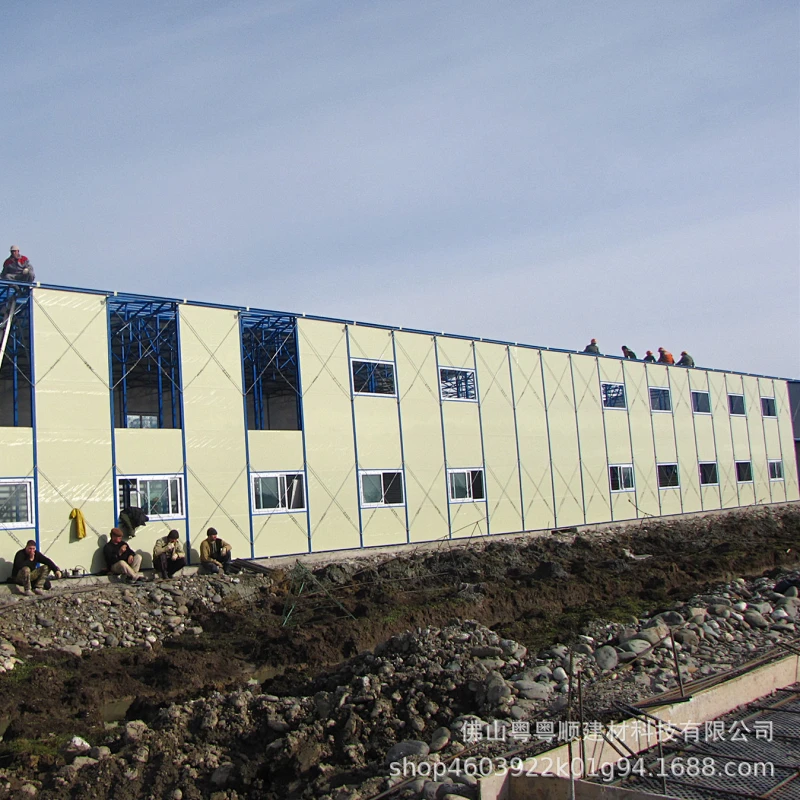 Casa prefabricada tipo T anti-temblor de prueba de agua de suministro de fábrica de China de construcción rápida para la oficina del dormitorio del campo de trabajo del personal temporal