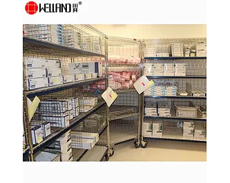 Adjustable 5 Tier Heavy Duty Steel Hospital Pharmacy Storage Wire Shelving
