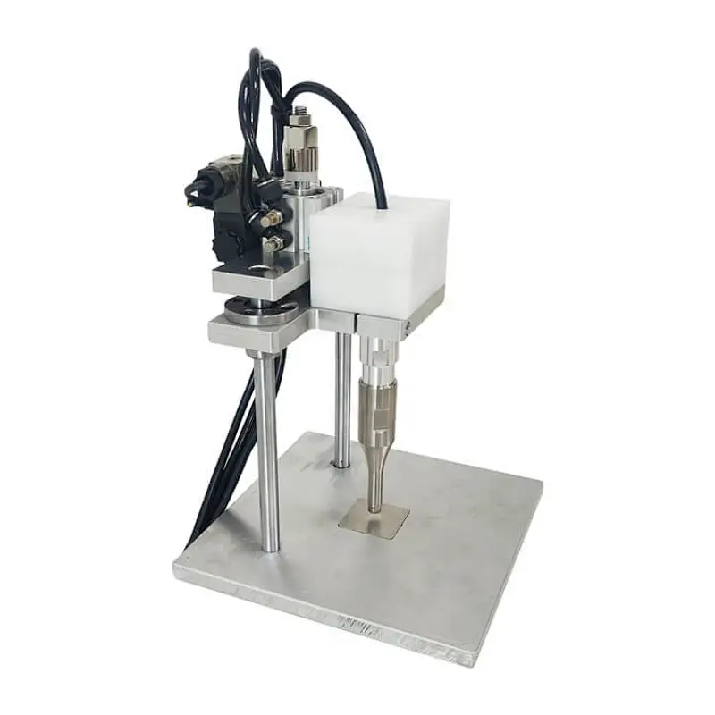 800W in stock face mask plastic ear band earloop manual ultrasonic welding machine