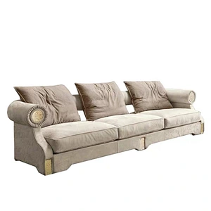 New European luxury style living room furniture velvet fabric lounge sofa set sectional sofa
