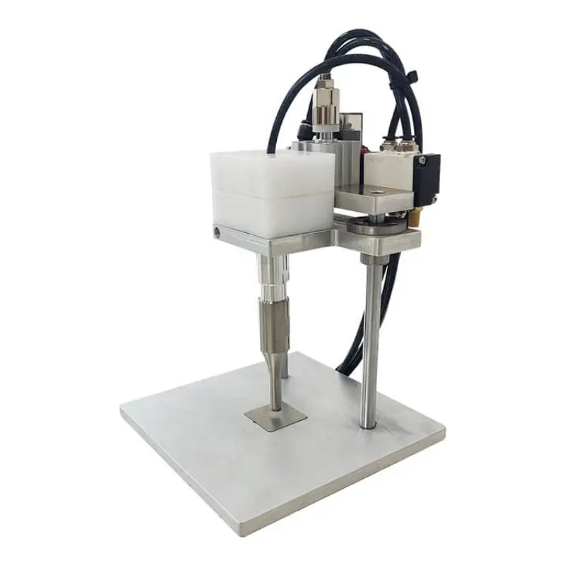 800W in stock face mask plastic ear band earloop manual ultrasonic welding machine