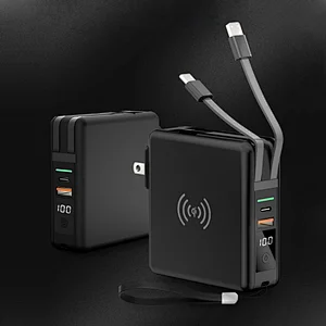 10000mAh 20W PD Power Bank+15W Wireless Charger+Worldwide Travel Charger+Integrated Cables