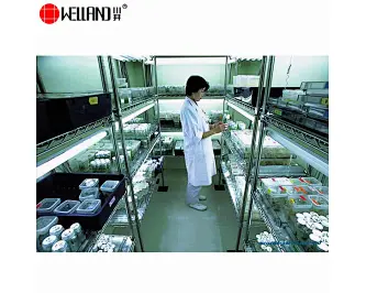 NSF High Quality Chrome 4-tier Metal Lab Furniture and Laboratory Shelving Rack