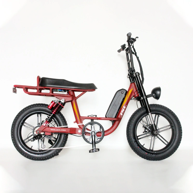 (JSL039CA(High Version))New Arrival Wholesale Custom 750w Rear Motor 48V Full Suspension Low Step Fat Tire Electric Bicycle Ebike Beach Cruiser
