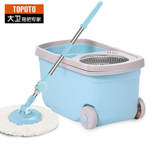 TOPOTO Made in China Professional Walkable Floor Cleaner Spin Mop with telescopic handle