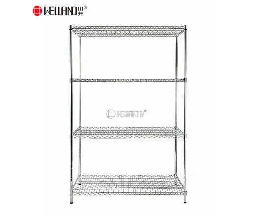chrome metal wire shelving