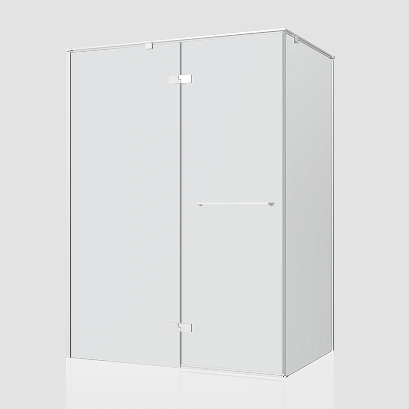 90 degree frameless shower enclosure
90 degree glass shower enclosure