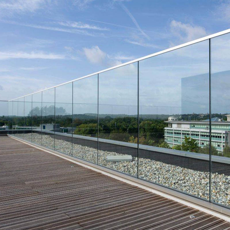 Tempered tuffen glass panel railing balustrade system