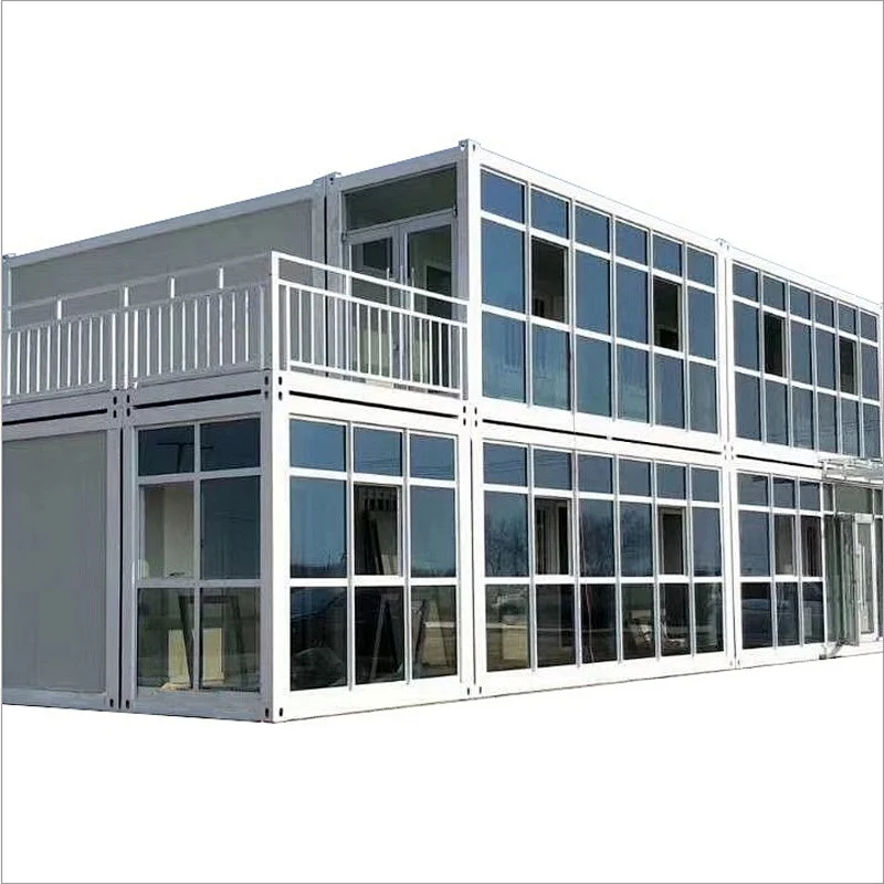 Factory Supply Hight Quality Steel Frame Modern Luxury Modular Prefabricated Prefab Mobile Container House Sales with Glass Wall for Office
