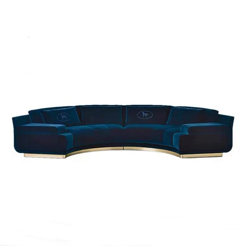 High Quality Hotel Lobby Living Room round sofa Round Couch Furniture 7 Seats Sofa set