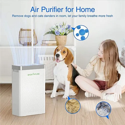 Purificador de aire para polvo y pelo de mascotas