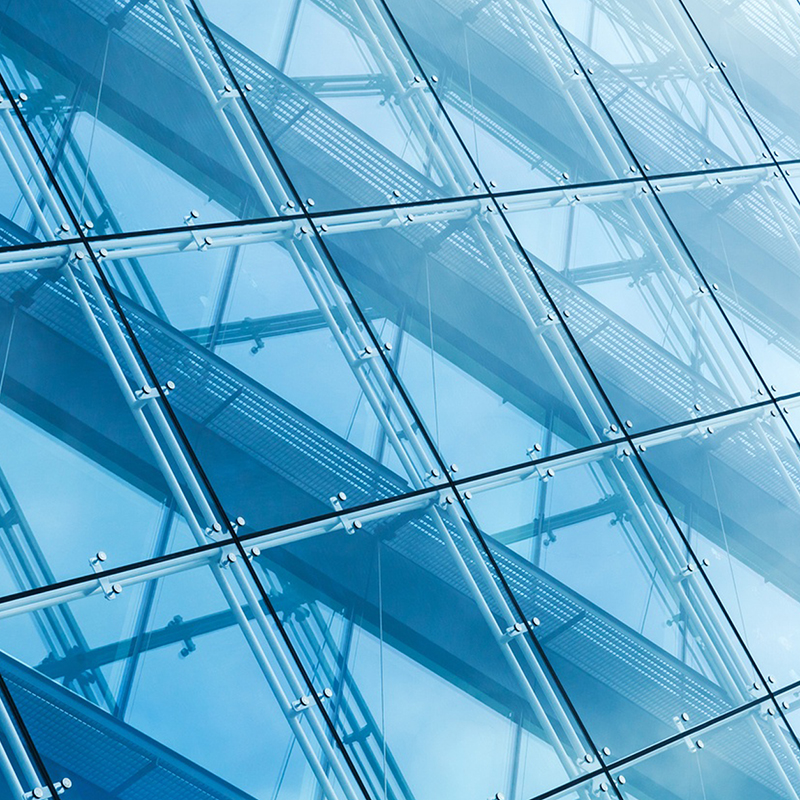 double glazed aluminum curtain wall construction system