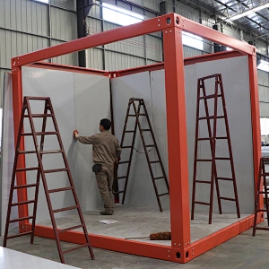 9 Square Meter Red Steel Frame Container House