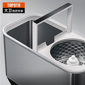 TOPOTO TOP Quality 2021 New Design Super S/S Spin Mop Stainless Steel Bucket Cleaning Mops
