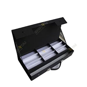 Black Glasses Suitcase for Sunglasses Organizer and Display