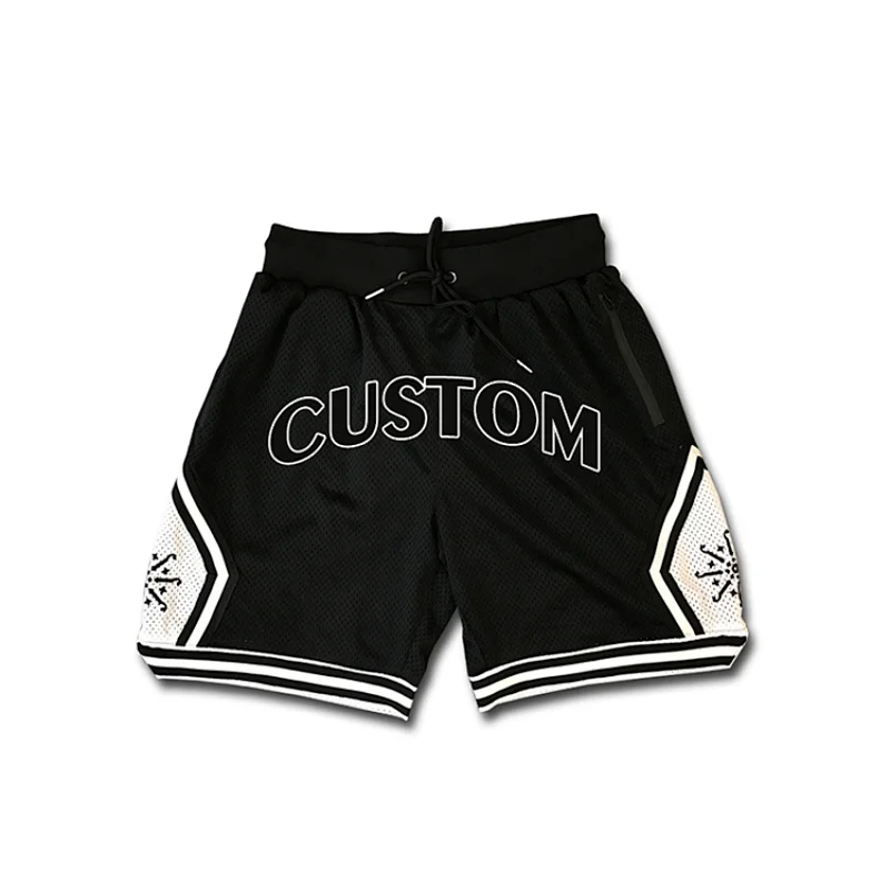 Custom embroidery basketball shorts with pockets mesh basketball team shorts