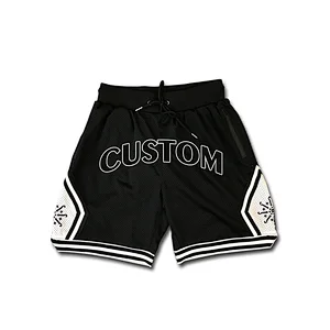 Custom embroidery basketball shorts with pockets mesh basketball team shorts