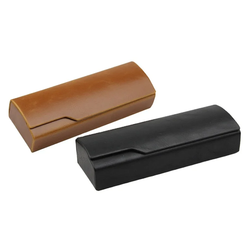 Hand made glasses Case Brown PU Eyewear Case