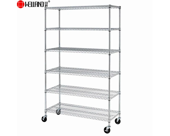 Adjustable 6 Tiers Microgreens Growing Wire Shelving