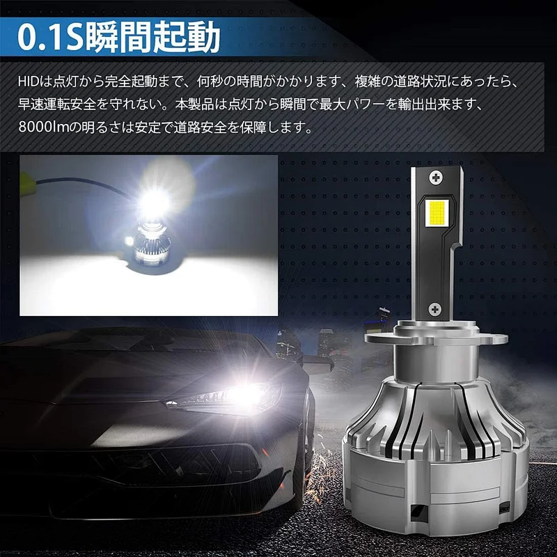 SANYOU  D4 LEDヘッドライト バルブ 6500K 8000lm 35W 純正交換用 車検対応 LED化 バルブ 加工不要