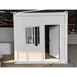 Casas de cabina prefabricadas prefabricadas prefabricadas combinadas prefabricadas del envase del paquete plano pequeño en venta