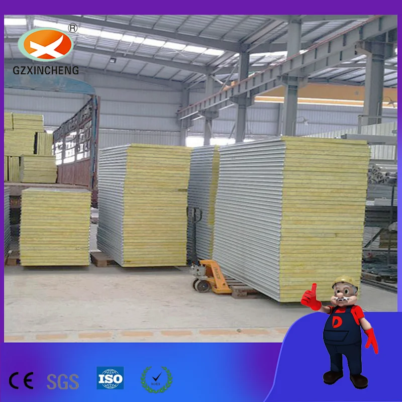 Color Steel Rock Wool Sandwich Panel for High Clean Room