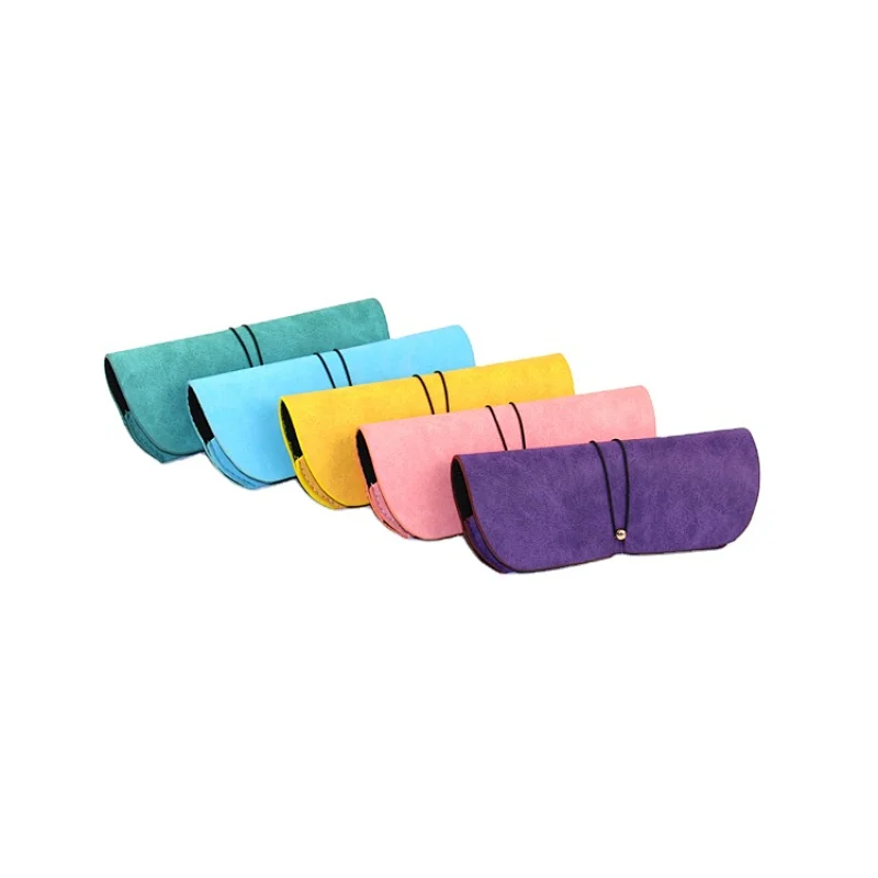 Hot Sell Half Moon PU Leathear for  Eyeglass Eyewear Case Glasses Box