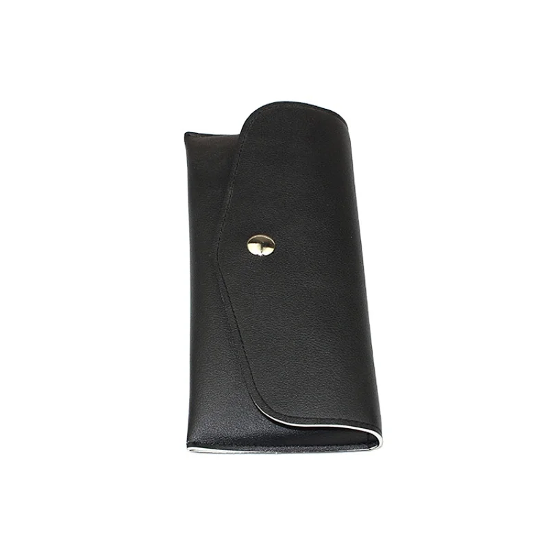 Portable Soft PU Sunglasses Case with Metal Button