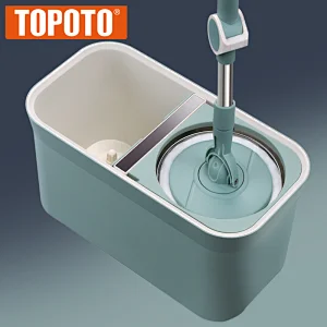 TOPOTO New Design Green Mop Microfiber Floor Mop, Spin Cleaning Mop