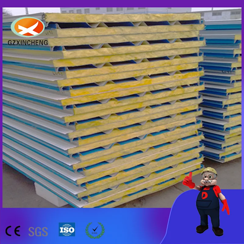 Color Steel Rock Wool Sandwich Panel for High Clean Room
