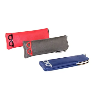 Optical Pouch Leather Glasses Pouch Bags With Zipper