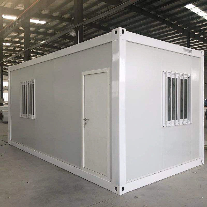 20ft white empty office container house movable luxury flat pack prefab container house