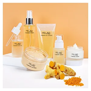 Private Label Anti Acne Whitening Repair Face Care Skin Care Turmeric Set