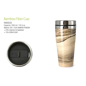 High Quality 304+Bamboo Powder Water Bottle