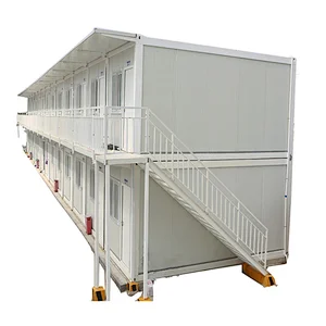 Prefabricated Modular 20ft Flat Pack 2-story container house for sale