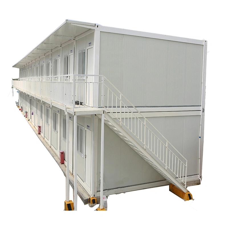 Casa contenedor de 2 pisos modular prefabricada de 20 pies, paquete plano a la venta
