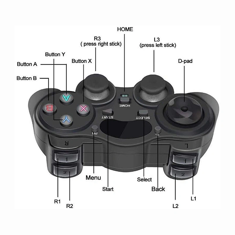 USB Wireless Gaming Controller Gamepad for PC/Laptop Computer