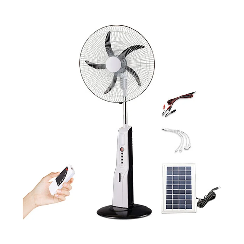 Changrong home rechargeable stand fan with light battery