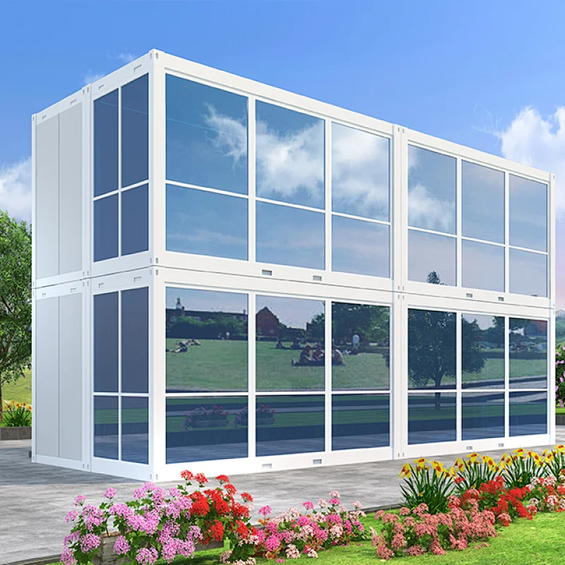 Wholesale new designs modern beautiful two bedrooms comfortable prefab container house homes