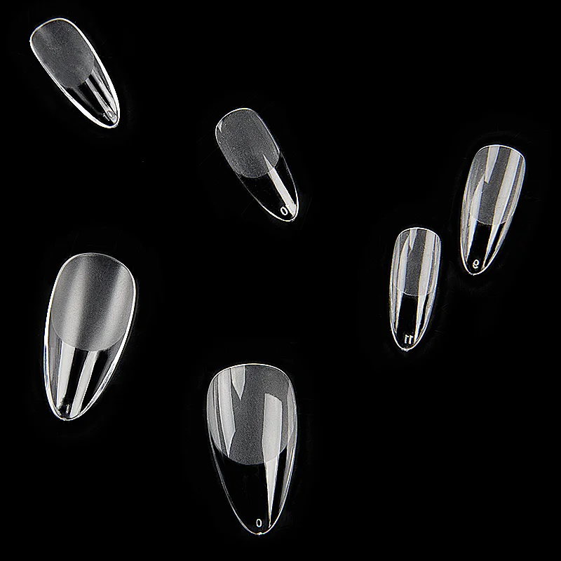 Almond Traceless Transparent Frosted Nail Tips