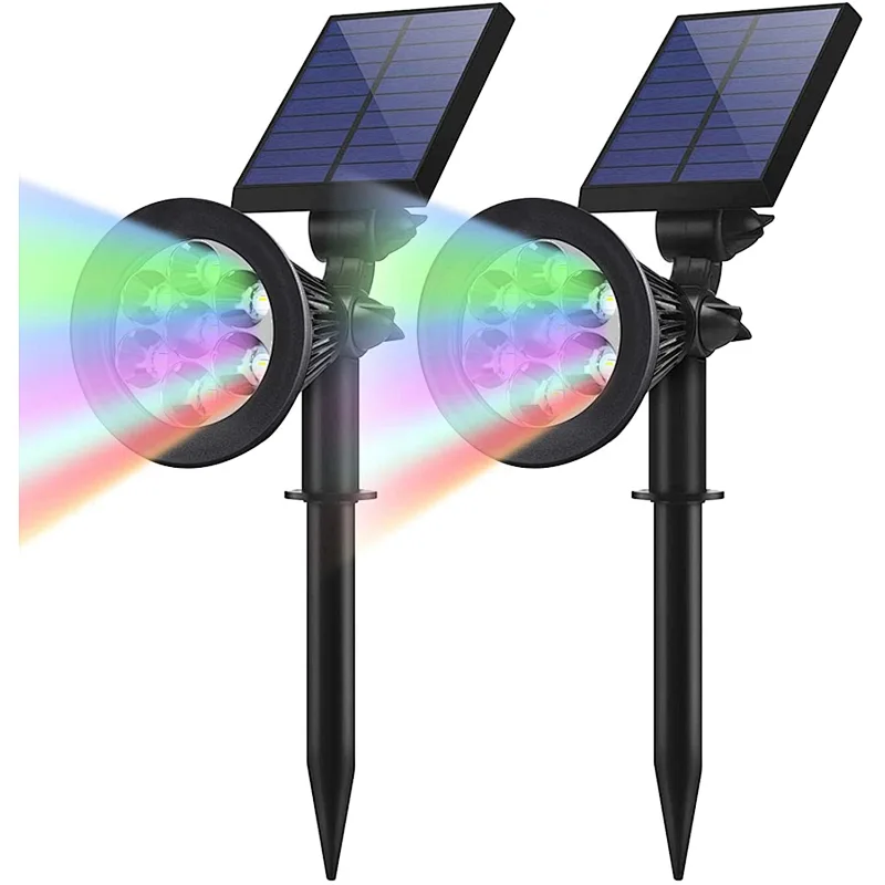Solar  Light Solar Spotlights Outdoor 7 Singe Colors & Color Changing RGB