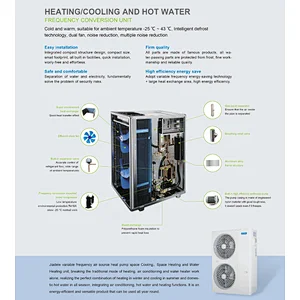 EVI Room DC Bomba De Calor R410A Air Source Heating + Domestic Hot Water  Domestic Air to Water Heat Pump