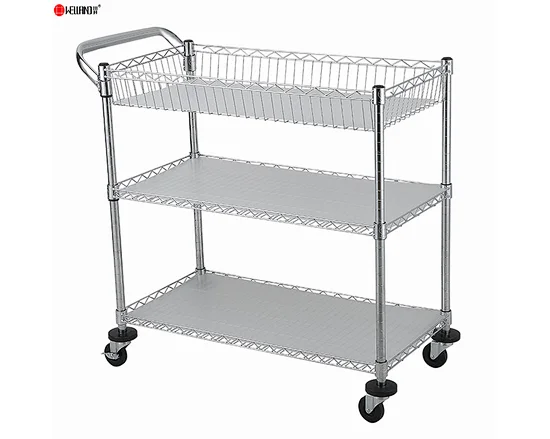 Commercial Grade Shelving Cart with Handle