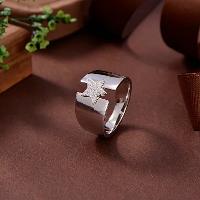 silver wedding ring set