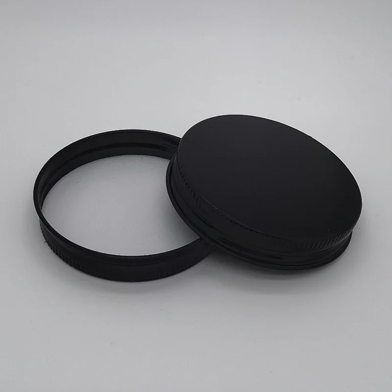 Cream clear glass 100ml pet jar with aluminum lid screw cap blackrbig storage container lotion facial mask